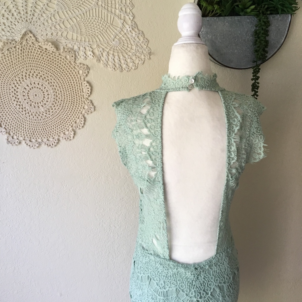 Free People Daydream Bodycon open back lace slip - Picture 7 of 8